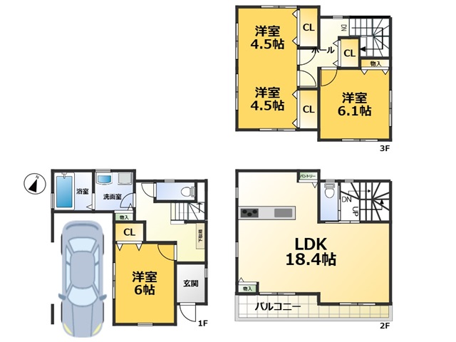 新在家南町3丁目12-2　間取図