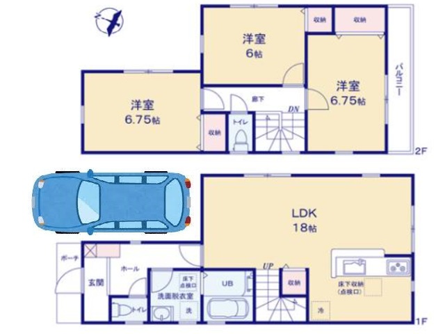 青谷町4丁目②号棟 間取図 青谷町4丁目②号棟 間取図