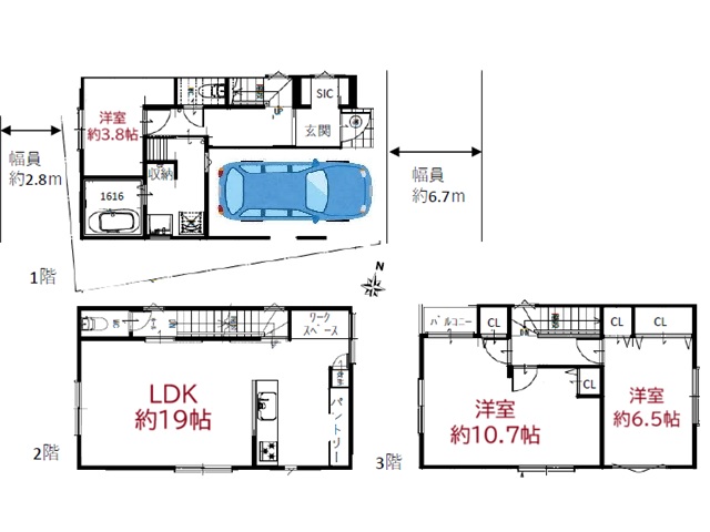 青木3丁目①号地 間取図 青木3丁目①号地 間取図