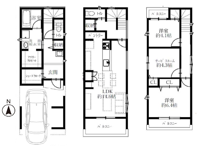 坂口通3丁目　間取図