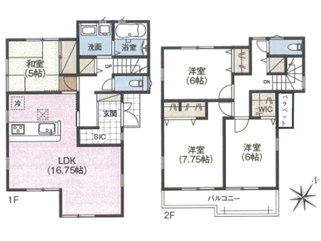 神仙寺通1丁目③号地　間取