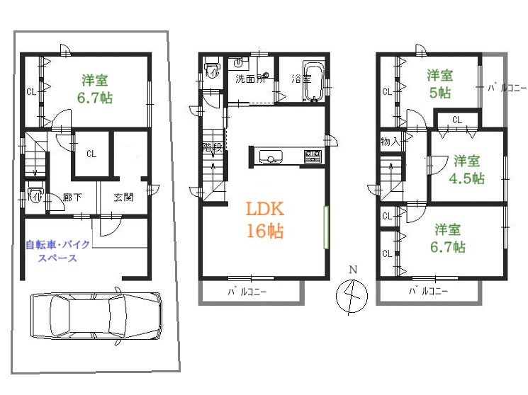 神田町　間取図