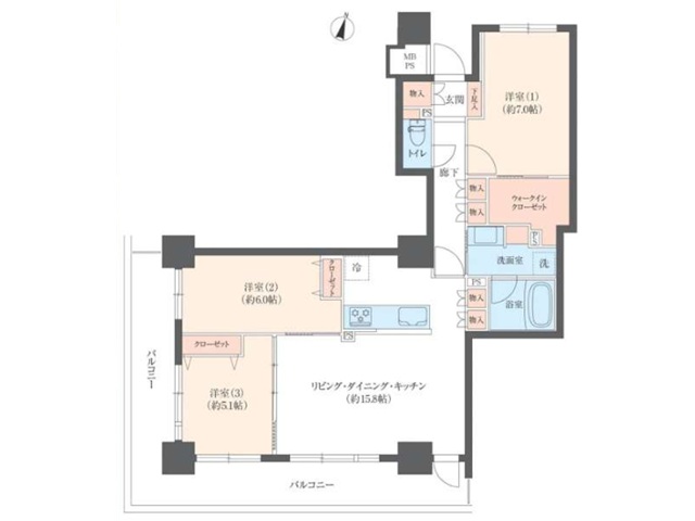 ワコーレ神戸灘タワー　603　間取図